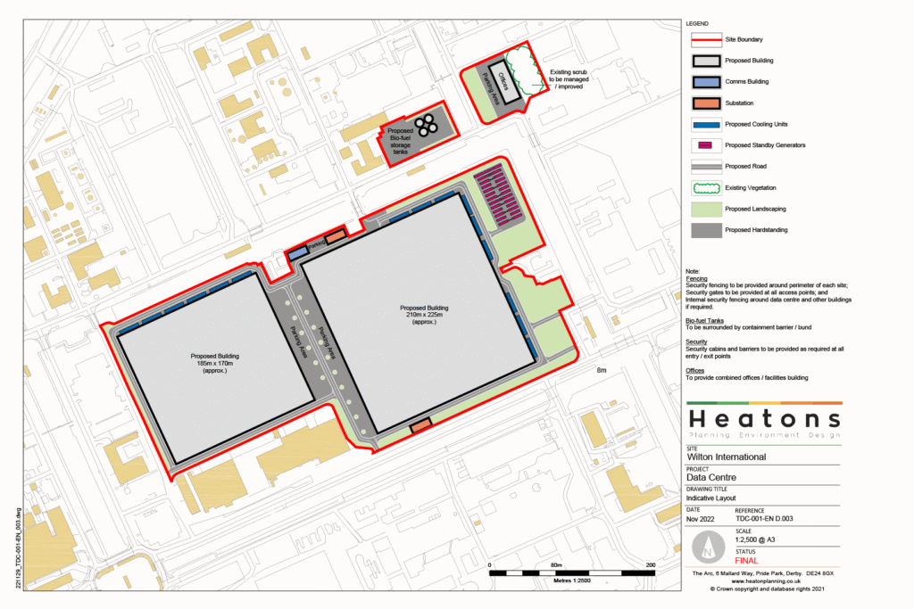 planning consent for a data centre in teesside